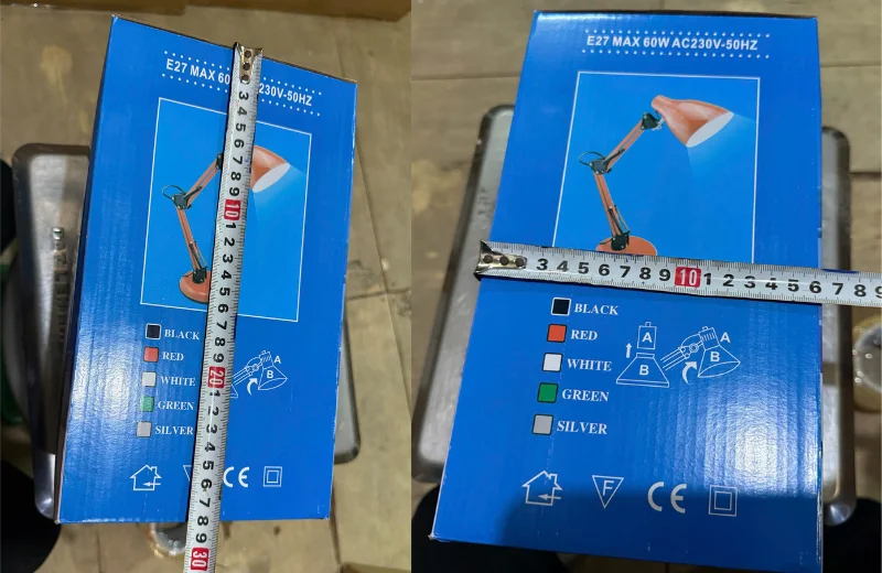 Kích thước hộp Đèn Bàn DB18 