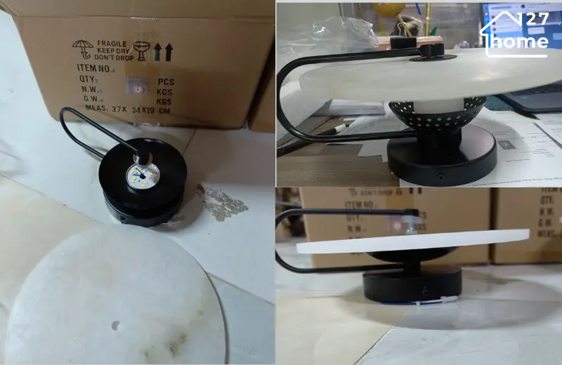 Đèn ốp tường mator VKB031 - chất liệu đá nhân tạo kết hợp khung hợp kim sơn tĩnh điện cao cấp