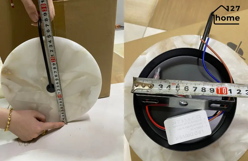 Đèn ốp tường mator VKB031 - kích thước hợp lý phù hợp nhiều không gian nội thất khác nhau.