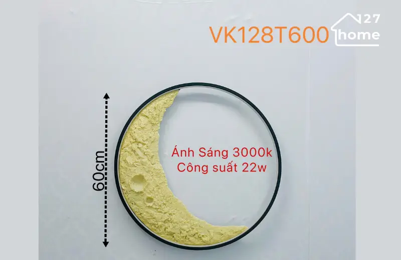 Đèn tường crescent vk128t600 - kích thước thực tế đo tại 127home