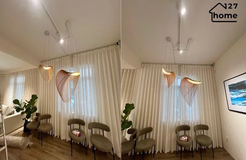 Đèn thả trần Curvy TTK88 - thiết kế nghệ thuật trang trí không gian phòng khách vintage