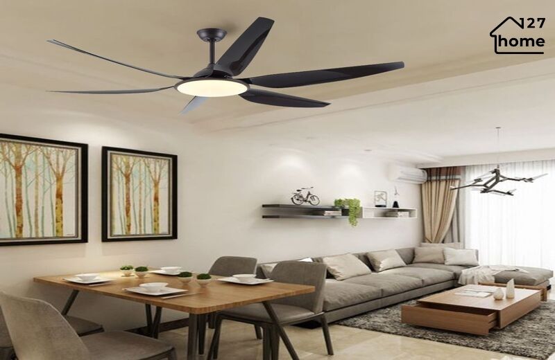 Kiểu dáng và chất liệu của Đèn Quạt Trần Chistine QT43