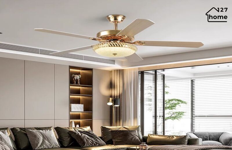 Kiểu dáng và chất liệu của Đèn Quạt Trần Walnut QT4801