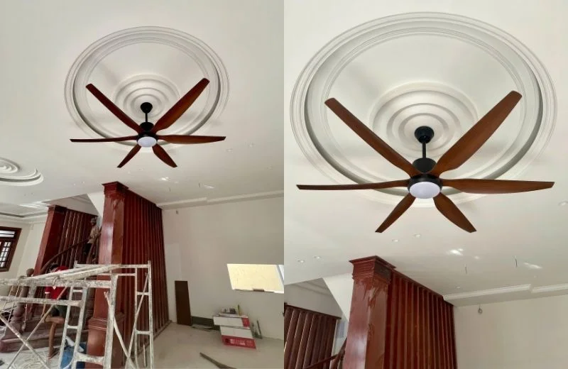 Lắp đặt và hoàn thiện quạt trần đèn QT47