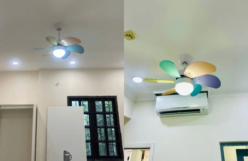 Quạt trần đèn QT1096 thực tế