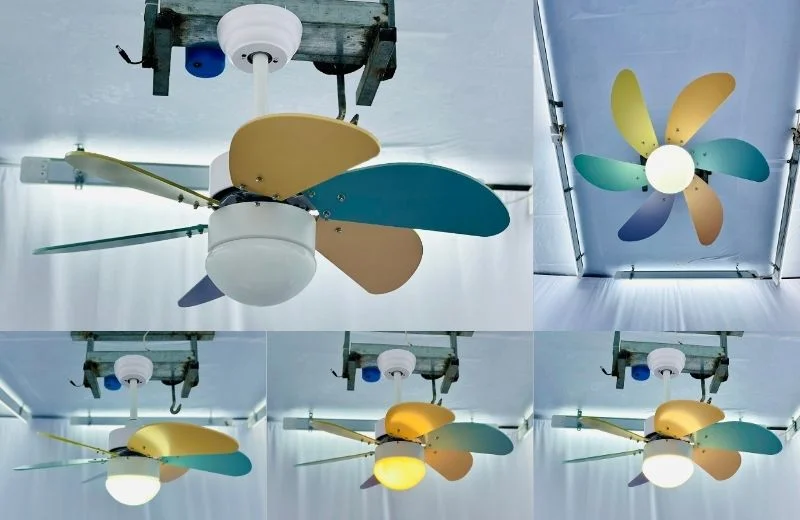 Quạt trần đèn QT1096 tuỳ chỉnh với 3 chế độ LED