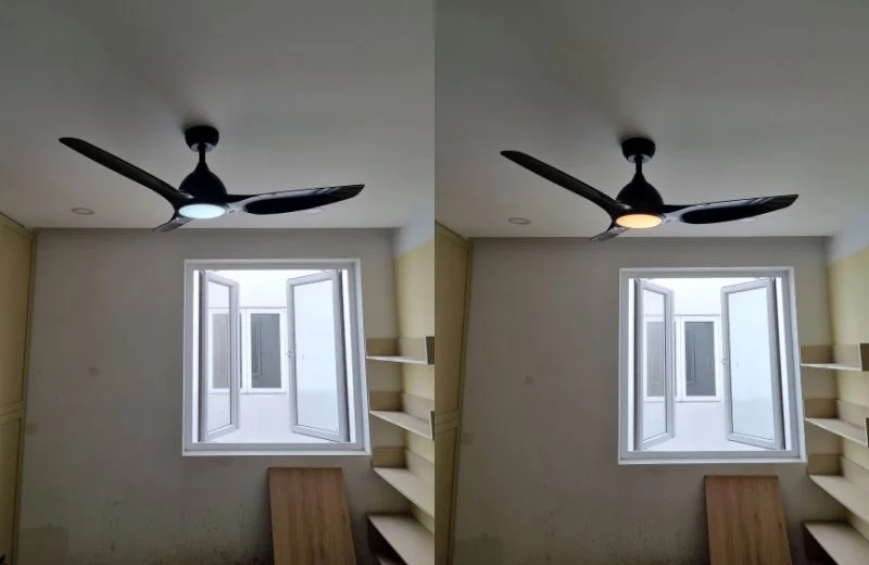Quạt trần đèn QT52153 thực tế