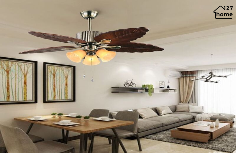 Kiểu dáng và chất liệu của Đèn Quạt Trần Harold QT2062