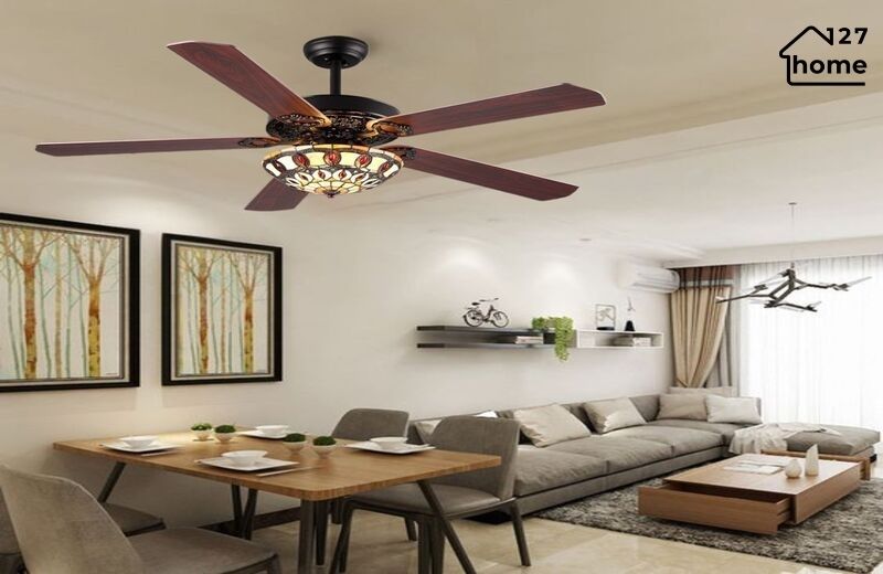 Kiểu dáng và chất liệu của Đèn Quạt Trần Joyce QT5216