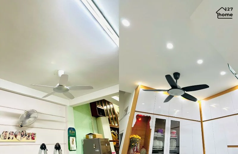 Kiểu dáng và chất liệu của Đèn Quạt Trần Kane QT62