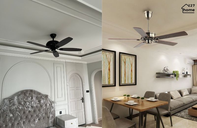 Kiểu dáng và chất liệu của Quạt Trần Amaria QT34