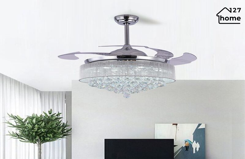 Kiểu dáng và chất liệu của Quạt Trần Giấu Cánh Lemon QT4201