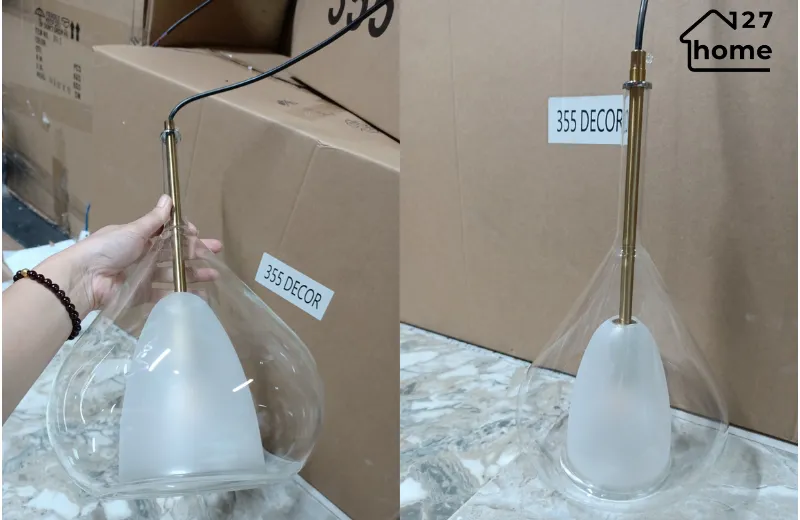 Đèn Thả Trần Brilliant TT53 - chât liệu thủy tinh trong suốt dày dặn