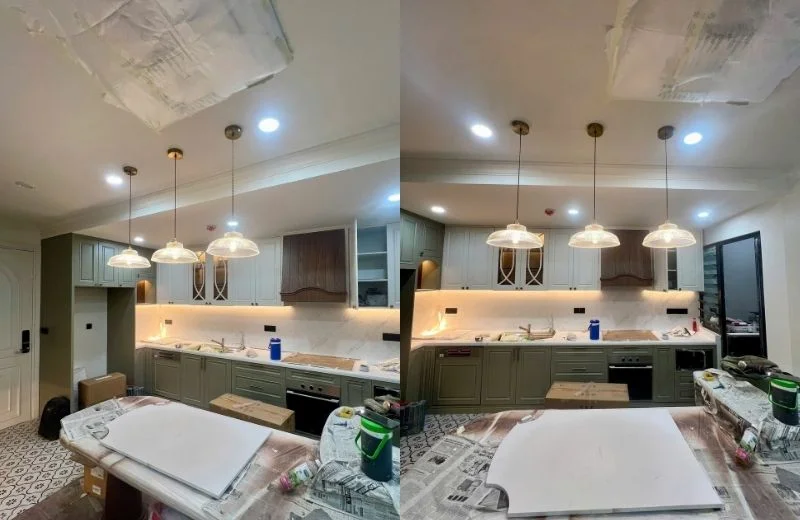 Lắp đặt đèn thả trần TT58 