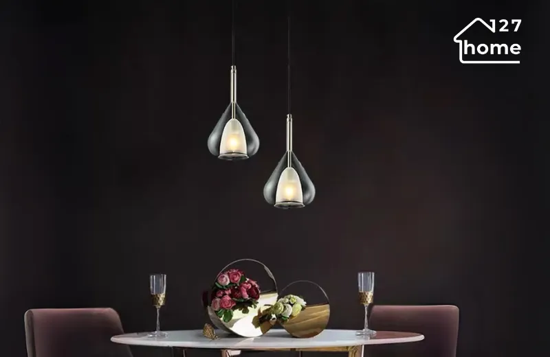 Đèn thả trần brilliant tt53 - thiết kế thả trần bàn ăn hiện đại