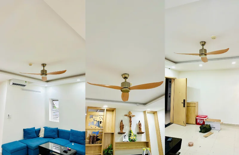 Ảnh thật Quạt Trần QT37 lắp đặt tại nhà khách 