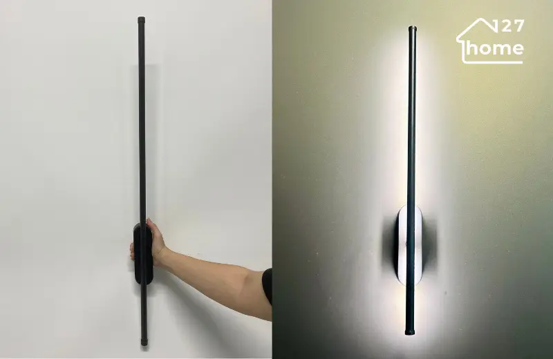 đèn ốp tường amber vt92 - thiết kế khung hợp kim sơn đen tĩnh điện chống rỉ cao cấp