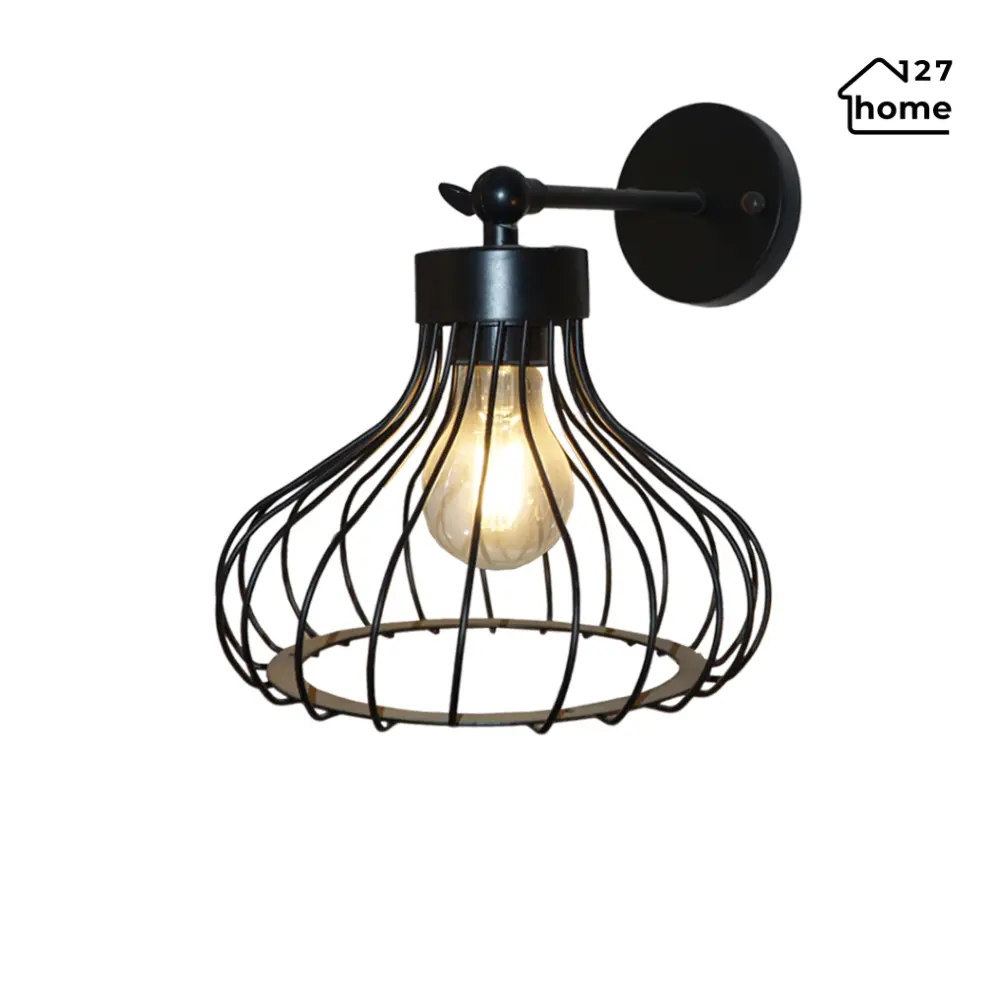 đèn tường vt17 - chất liệu hợp kim sơn đen tĩnh điện chống rỉ