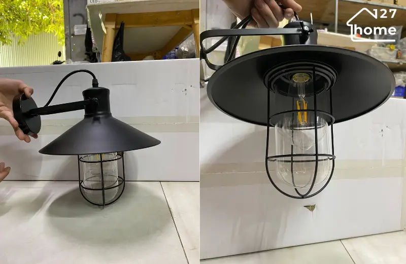 Đèn ốp tường Sherwyn VT05 - chất liệu hợp kim sơn tĩnh điện chống gỉ cao cấp