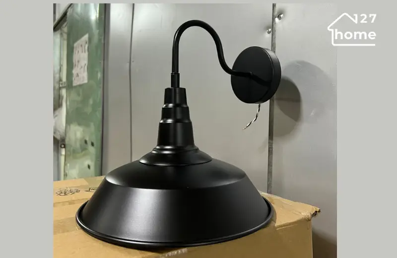đèn tường ryan vt06 - chất liệu hợp kim sơn đen tĩnh điện cao cấp