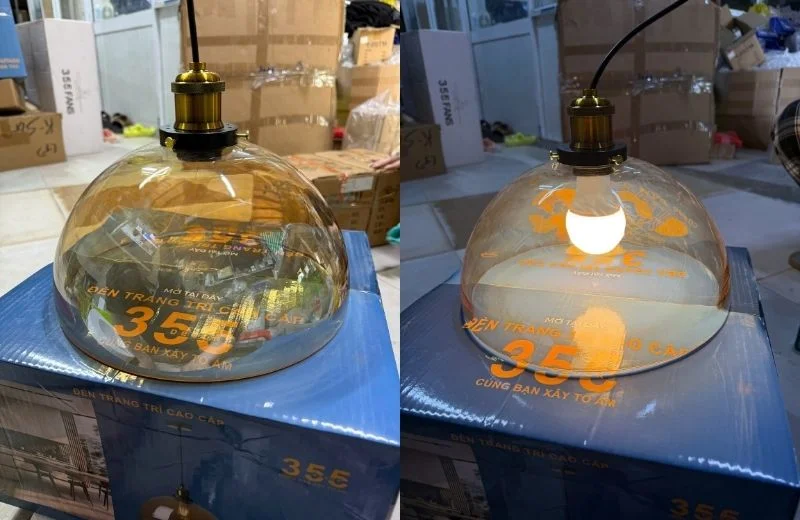 Đèn thả trần TT03C thực tế