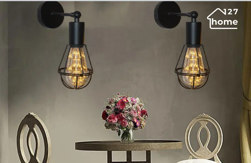 đèn tường keren vt14 - thiết kế hoài cổ ấm áp khu vực phòng ăn