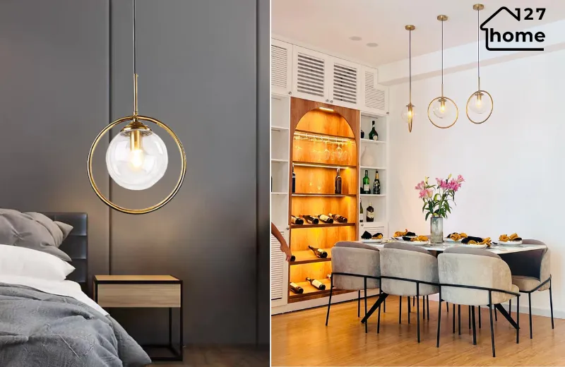 Đèn thả trần Edric TT28 - thiết kế thả trần trang trí bàn ăn hiện đại
