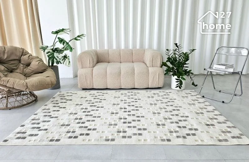 Thảm trải sàn phòng khách dệt 3D Harmony cho không gian sống hiện đại