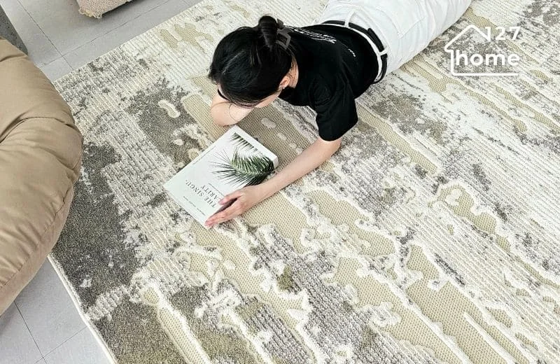 Thảm dệt 3D Haze nổi bật với hoạ tiết trừu tượng độc đáo