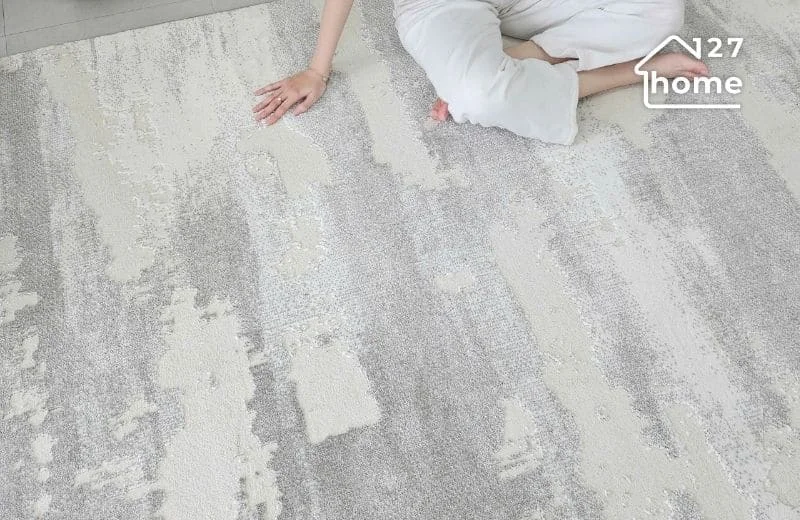 Thảm trải sàn phòng khách dệt 3D Sora nổi bật với hiệu ứng thị giác độc đáo