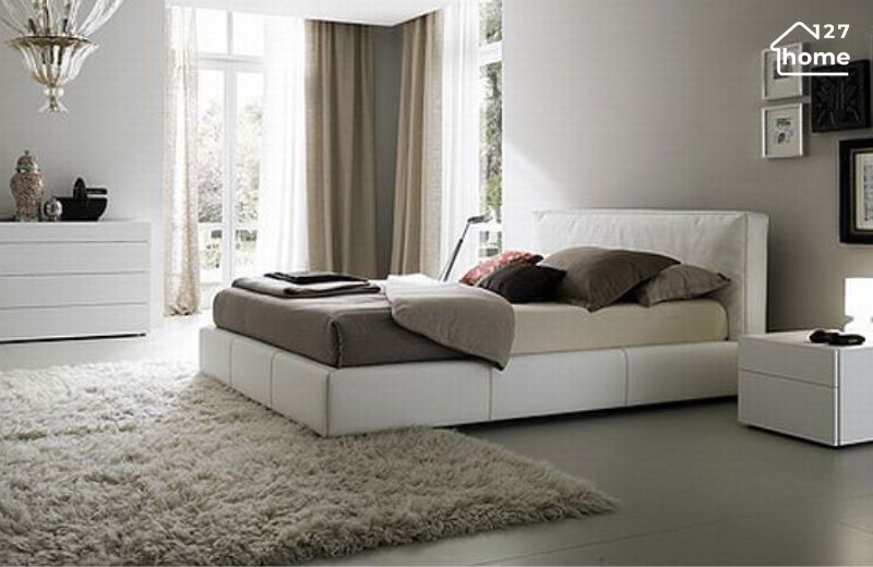 Thảm phòng ngủ cần mềm mại để tạo cảm giác êm ái, dễ chịu