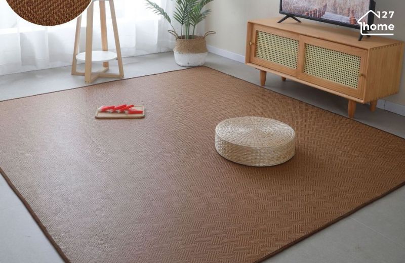 Thảm chất liệu tự nhiên nên mang đến sự mát mẻ, dễ chịu