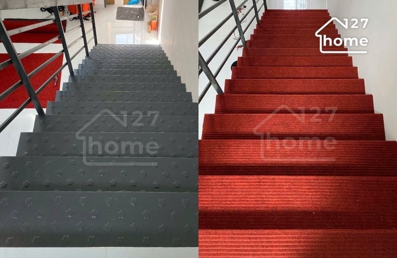 Thi công thảm trải cầu thang ở Thủ Đức