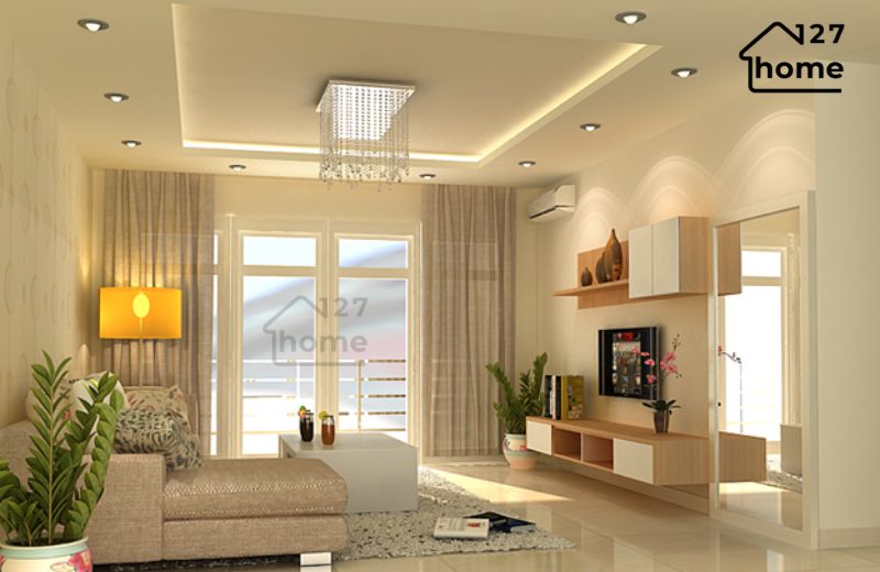 trần cao sẽ cần đèn công suất lớn