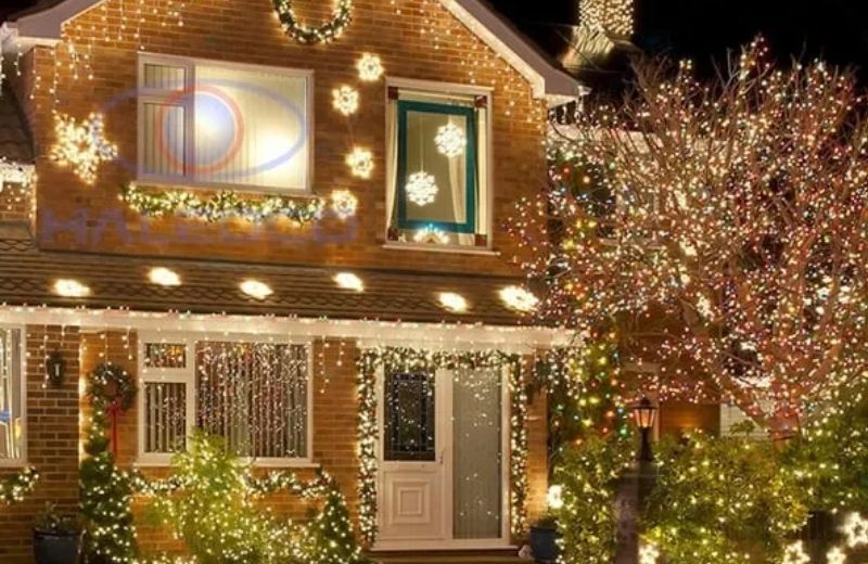 Trước cửa nhà nên sử dụng đèn LED pha trung hoặc đèn LED dây sáng ấm