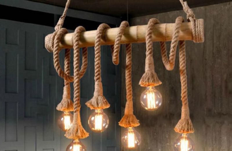 Đèn thả dây thừng thường kết hợp cùng bóng Edison để tăng nét cổ điển