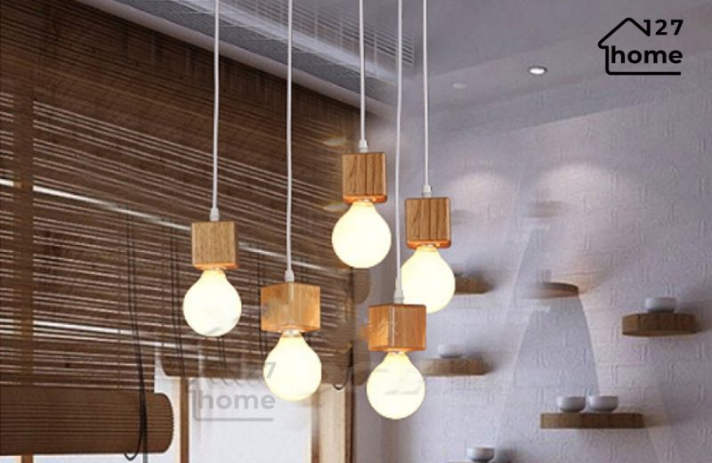 Đèn thả gỗ rất phù hợp với phong cách Bắc Âu (Scandinavian), rustic hay mộc mạc