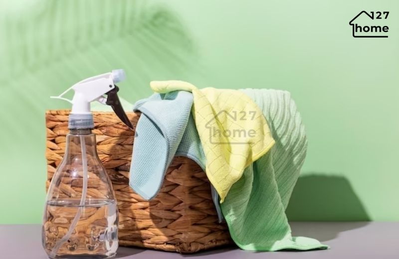 Bạn cần chuẩn bị đầy đủ các dụng cụ như: chổi lông mềm, khăn microfiber, bình xịt chứa dung dịch vệ sinh pha lê/thủy tinh