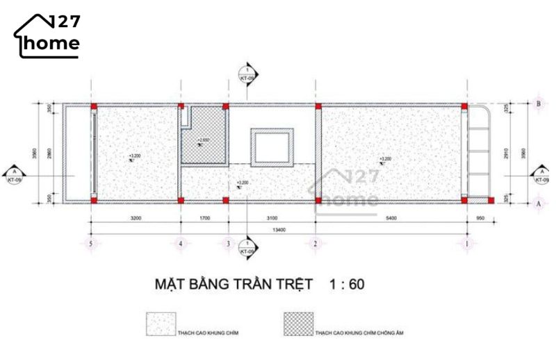 Bắt đầu việc thiết kế bằng cách vẽ sơ đồ mặt bằng căn phòng với đầy đủ thông tin vị trí tường, cửa, đồ nội thất