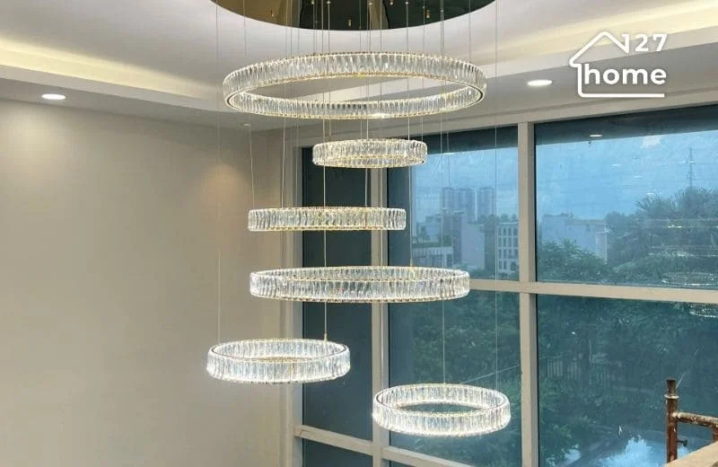 Đèn thả pha lê cao cấp, sang trọng