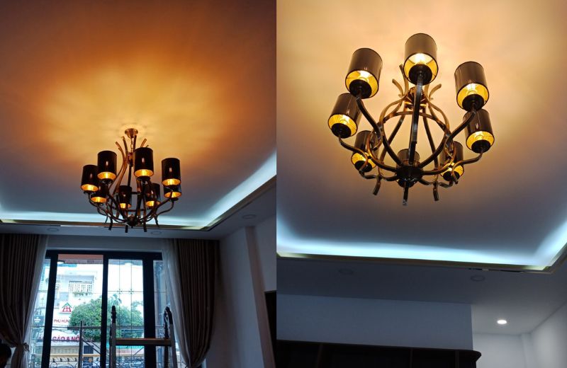 Đèn chùm DC9018 tạo nên không gian ấm áp và sang trọng