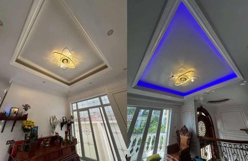 Kiểu dáng và chất liệu Đèn Quạt Ốp Trần OTQ8310