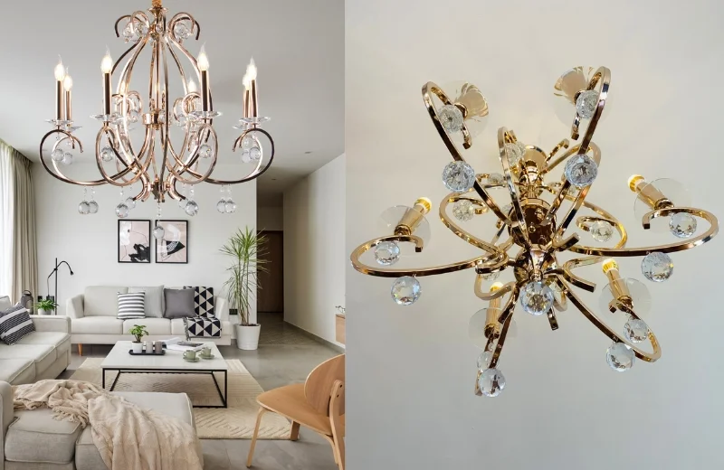 Kiểu dáng và chất liệu của Đèn Chùm DC164