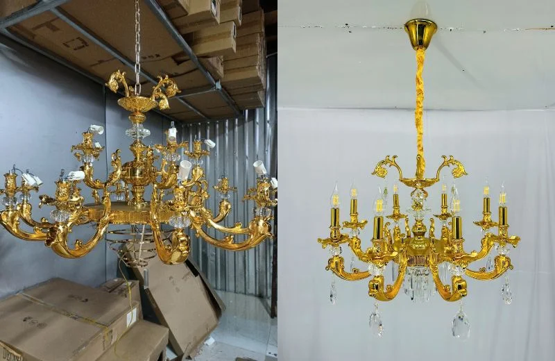 Kiểu dáng và chất liệu của Đèn Chùm Pha Lê DC904
