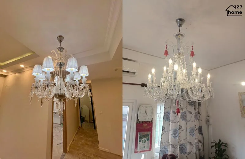 Kiểu dáng và chất liệu của Đèn Chùm Pha Lê DC9801