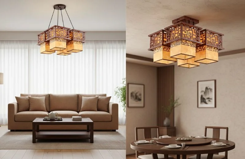 Kiểu dáng và chất liệu của Đèn Ốp Trần OTG01