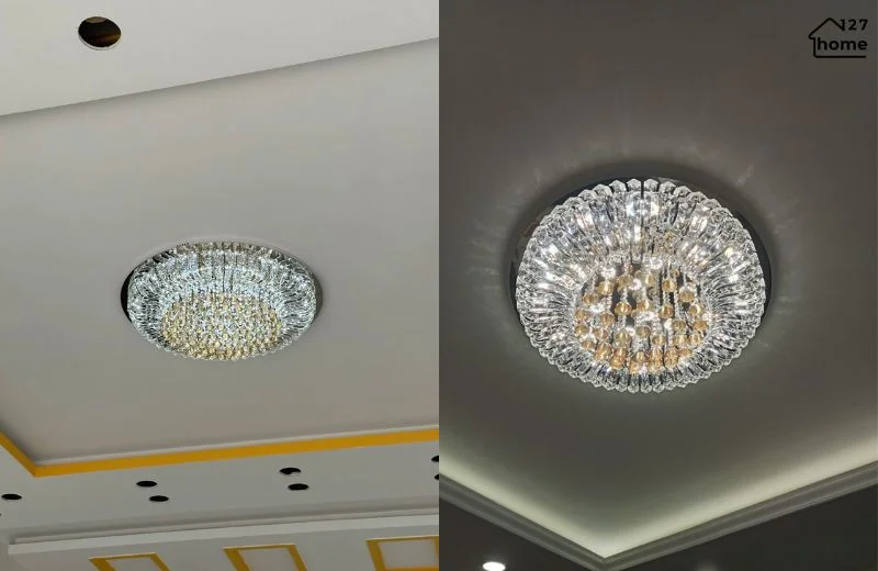 Kiểu dáng và chất liệu của Đèn Ốp Trần Pha Lê OTPL3513