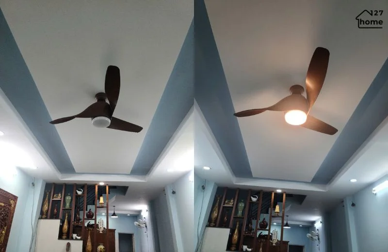 Kiểu dáng và chất liệu của Đèn Quạt Trần Goldwin QT61