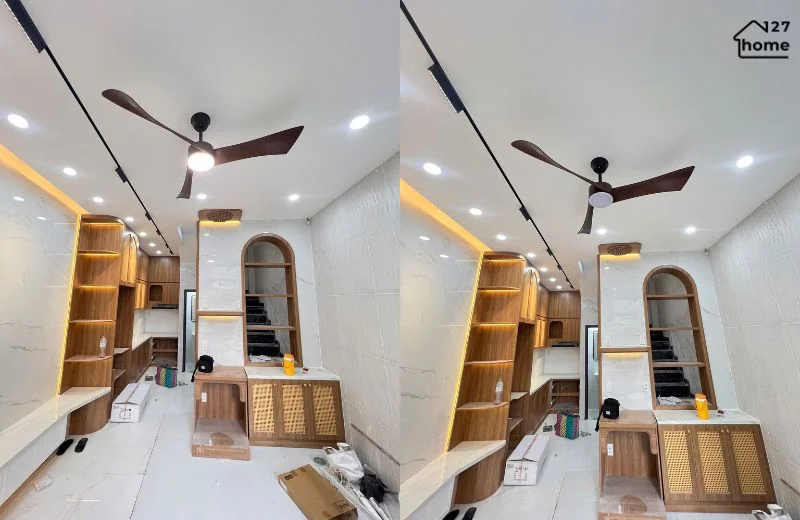 Kiểu dáng và chất liệu của Đèn Quạt Trần Solomon QT53