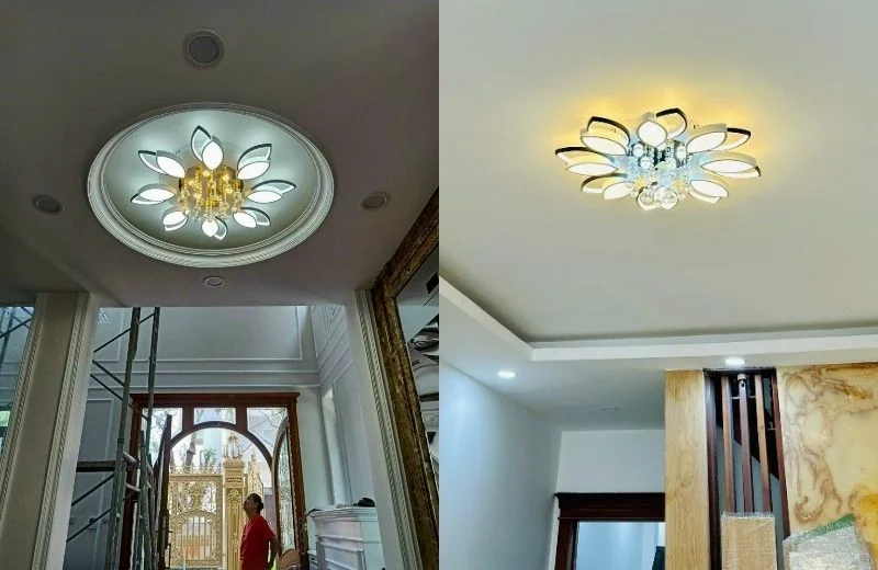 Ảnh thực tế đèn ốp trần mica OT44T8
